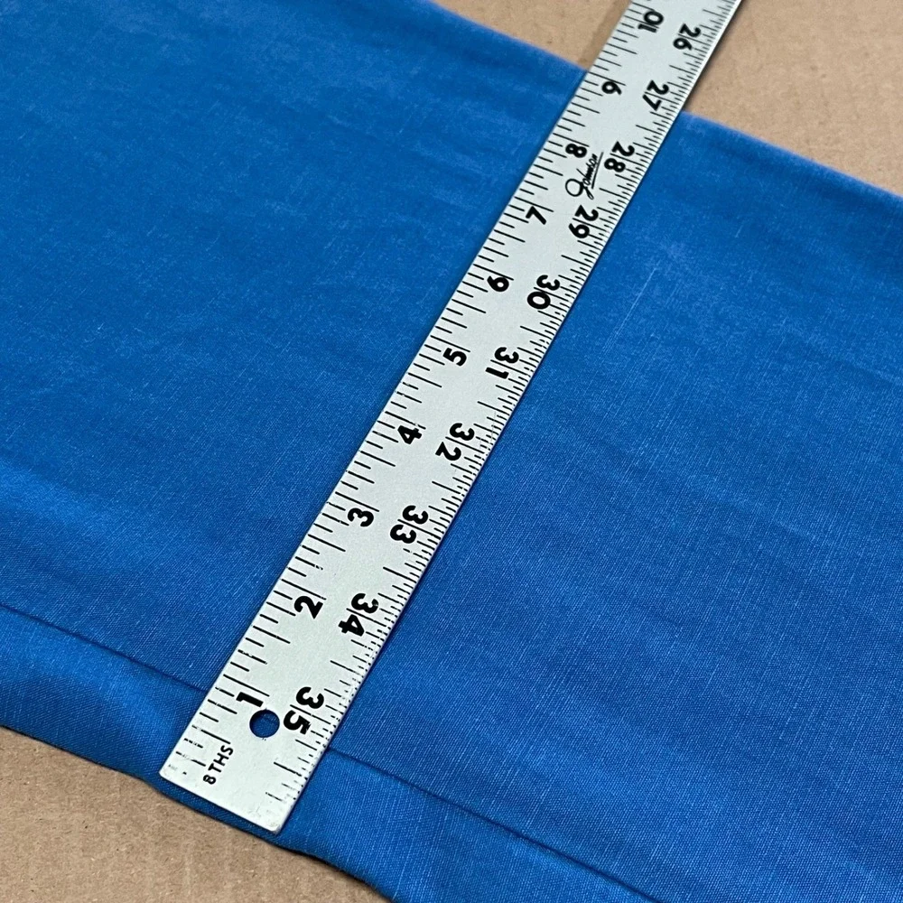 Preston & York Women's Size 6R French Blue‎ Linen Blend Pants Wide Leg 28x30